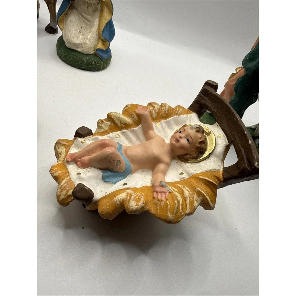 Nativity Christmas SET Of 1O Figures ITALY 2.5